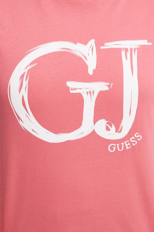 Guess t-shirt bawełniany SARA V4YI01.K8FQ4 różowy