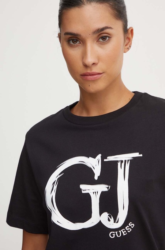 Guess t-shirt bawełniany SARA czarny V4YI01.K8FQ4