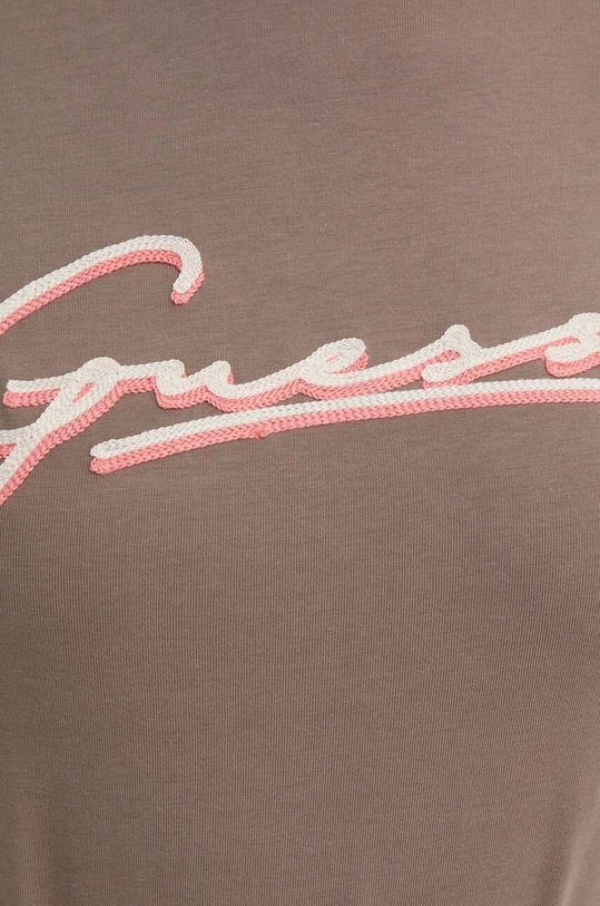 Guess t-shirt bawełniany NOÉMIE V4YI05.K8FQ4 brązowy