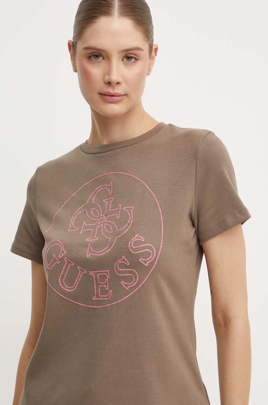 Guess t-shirt NOÉMIE brązowy V4YI03.KCB61