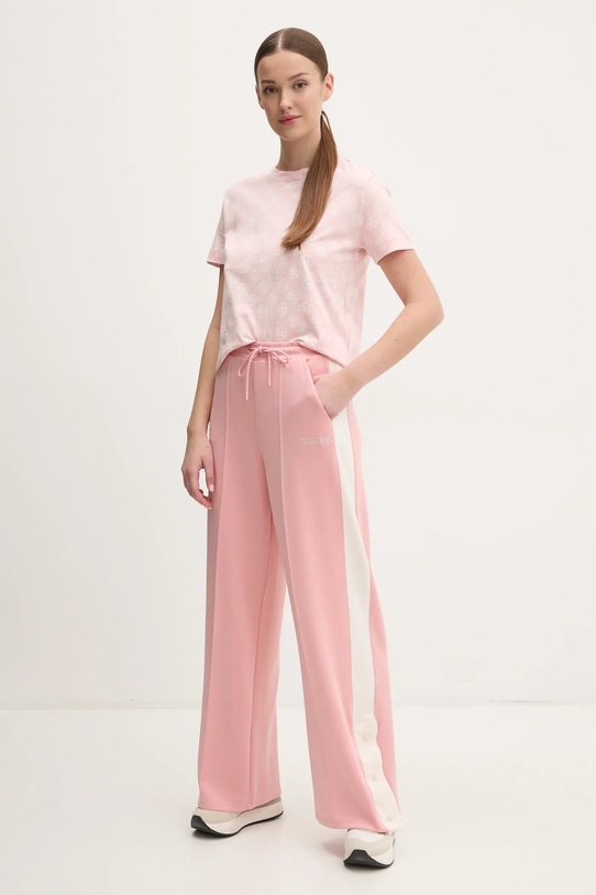 Хлопковая футболка Guess NOMIE V4YI04.I3Z14 розовый AW24