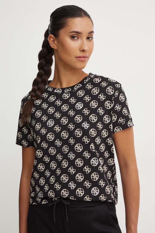 Bavlněné tričko Guess NOMIE regular černá V4YI04.I3Z14