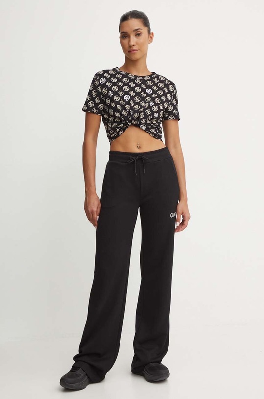 Bavlněné tričko Guess NOMIE V4YI04.I3Z14 černá AW24