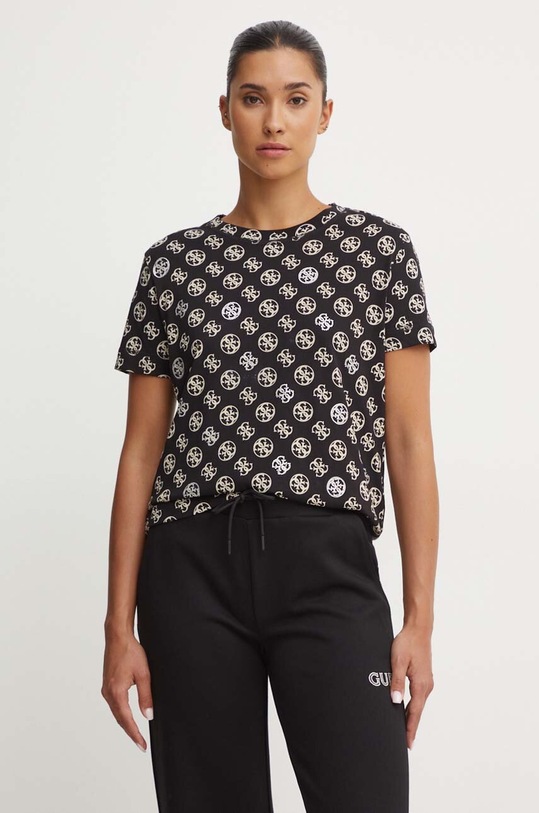 Bavlněné tričko Guess NOMIE černá V4YI04.I3Z14