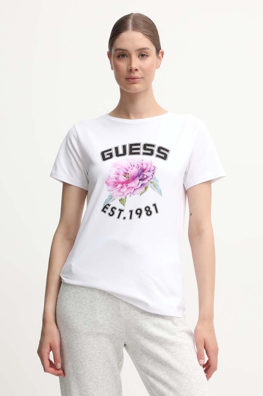 Tričko Guess PEONY V4YI15.J1314 biela AW24