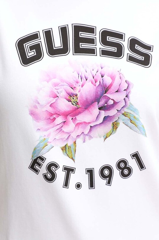 Guess t-shirt PEONY biały V4YI15.J1314
