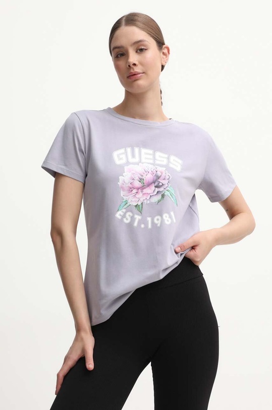 Tričko Guess PEONY fialová V4YI15.J1314