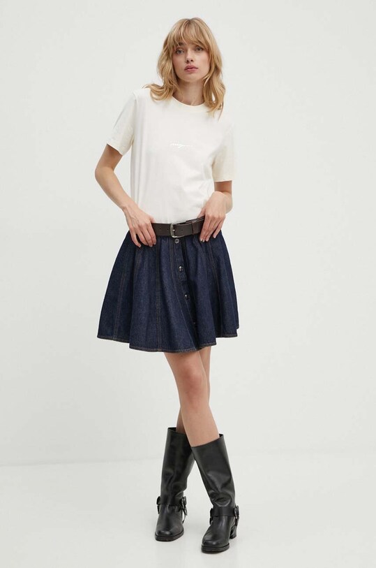 MSGM tricou din bumbac 3741MDM143.247798 bej AW24
