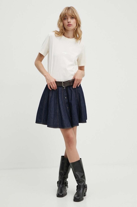 Бавовняна футболка MSGM 3741MDM143.247798 бежевий AW24