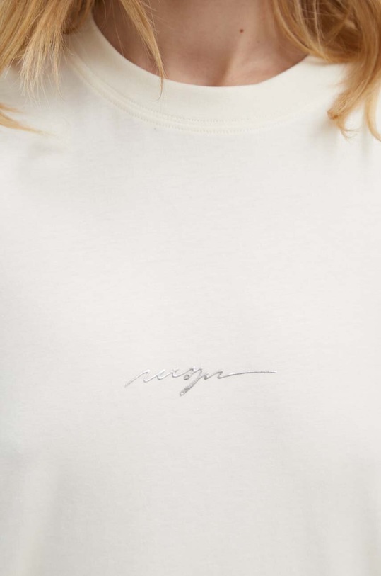 Бавовняна футболка MSGM 3741MDM143.247798 бежевий