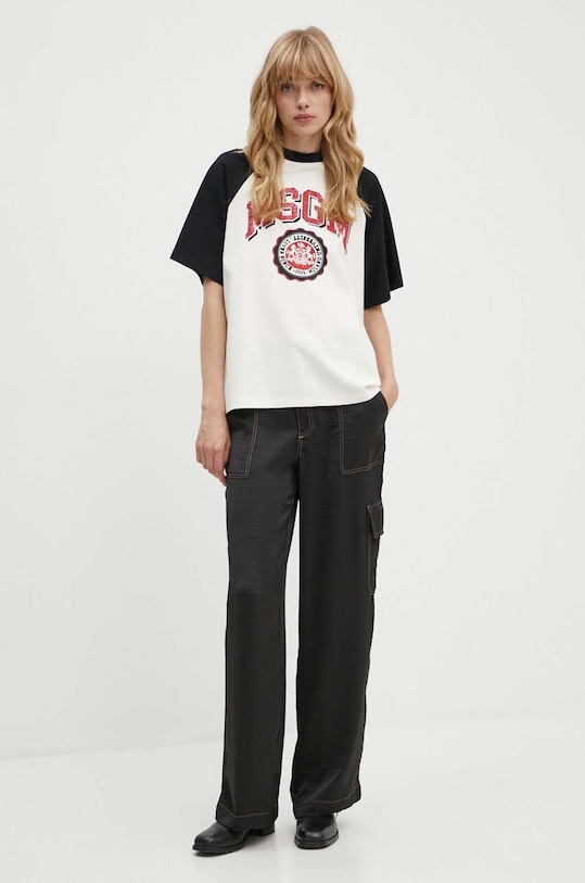 MSGM tricou din bumbac 3741MDM86.247798 bej AW24