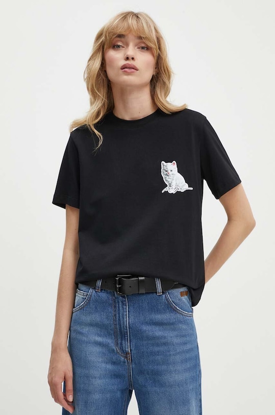 MSGM tricou din bumbac print negru 3741MDM139.247798