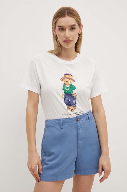 Polo Ralph Lauren t-shirt bawełniany nadruk biały 211935615