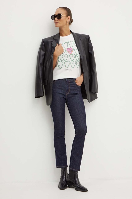 Weekend Max Mara tricou din bumbac 2425976031600 alb AW24