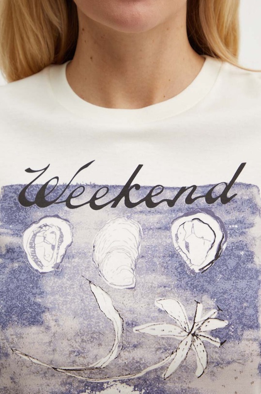 Weekend Max Mara pamut póló bézs 2425976031600