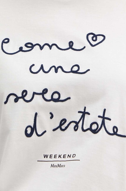 Bavlnené tričko Weekend Max Mara 2425976041600 biela