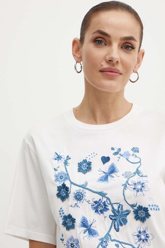 Weekend Max Mara t-shirt bawełniany biały 2425976041600