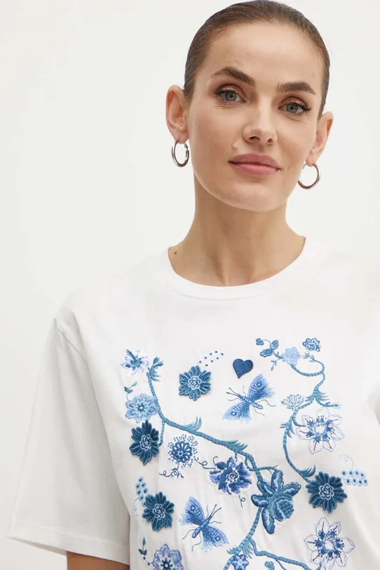 Weekend Max Mara t-shirt bawełniany biały 2425976041600