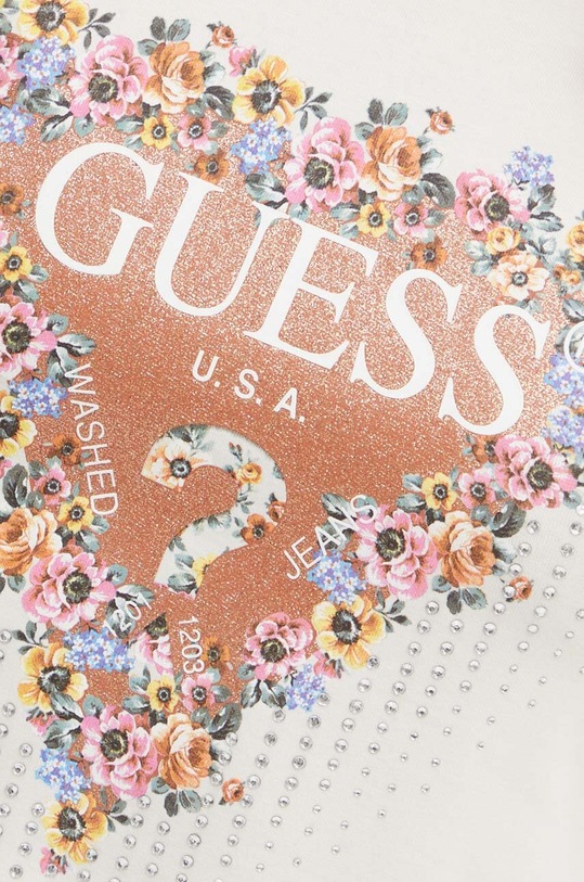 Guess t-shirt BOUQUET beżowy W4YI72.J1314