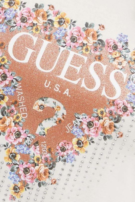 Guess t-shirt BOUQUET beżowy W4YI72.J1314