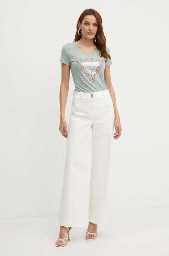 Guess t-shirt BOUQUET W4YI72.J1314 zielony AW24