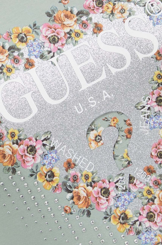 Guess t-shirt BOUQUET W4YI72.J1314 zielony