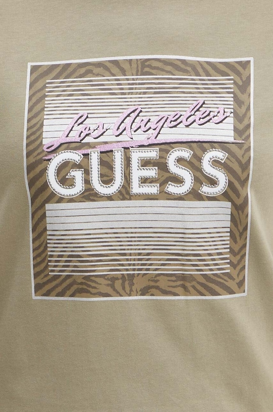 Guess t-shirt bawełniany W4YI17.I3Z14 zielony