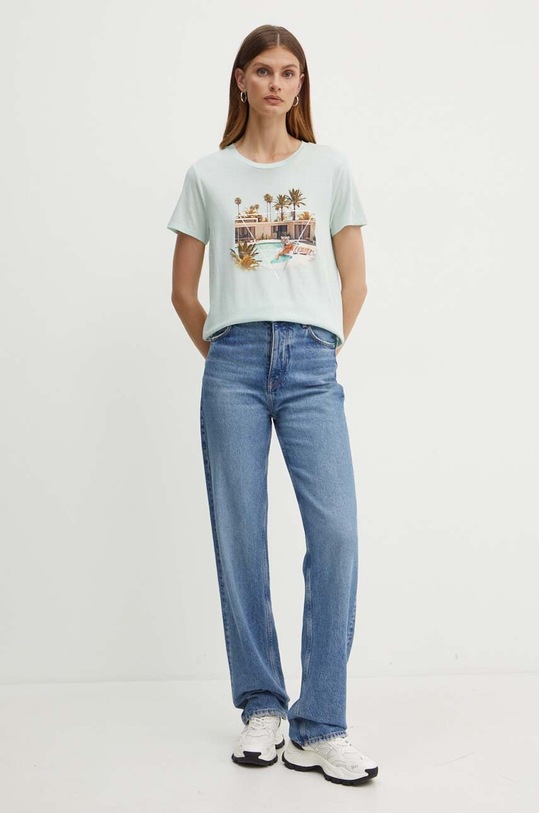 Guess t-shirt W4YI48.K9SN1 turchese AW24