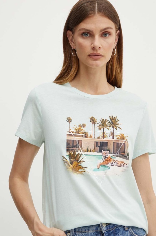 Guess t-shirt turchese W4YI48.K9SN1