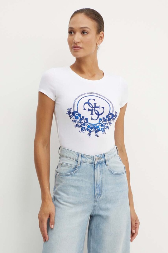 Guess t-shirt regular biały W4YI53.J1314