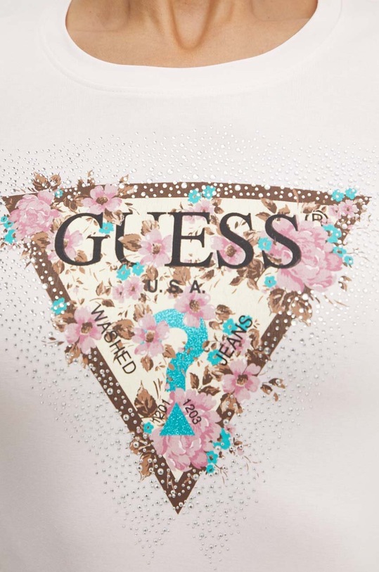 Guess t-shirt CHERRY FLOWER W4YI26.J1314 różowy