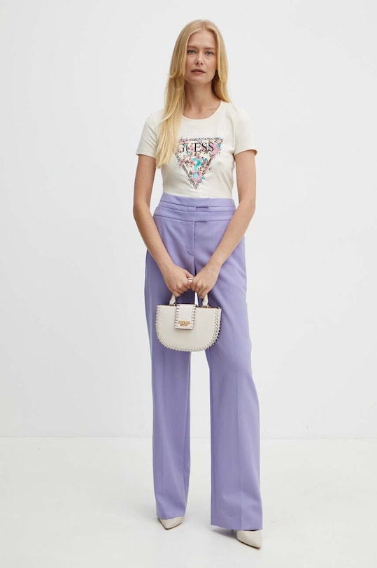 Guess t-shirt CHERRY FLOWER W4YI26.J1314 beżowy AW24