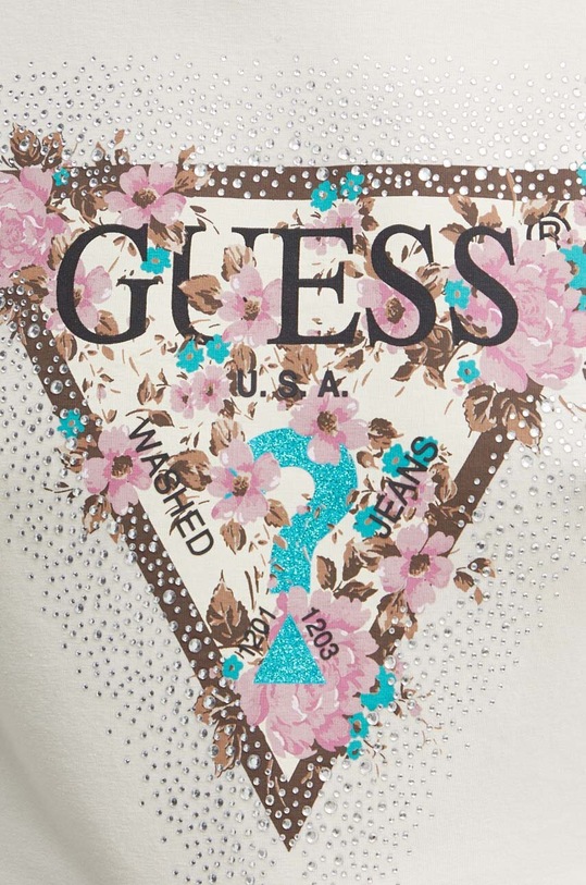 Guess t-shirt CHERRY FLOWER W4YI26.J1314 beżowy