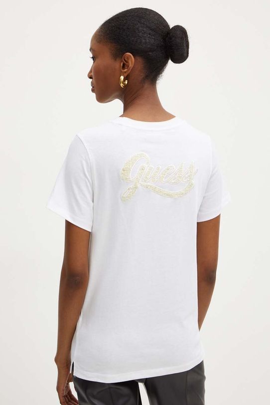 Одяг Бавовняна футболка Guess TWEED W4YI27.I3Z14 білий