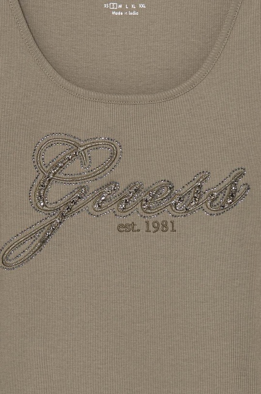Odzież Guess top bawełniany W4YP25.K1814 zielony