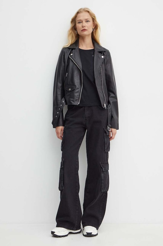 Pamučna majica Armani Exchange 6DYT02.YJNNZ crna AW24