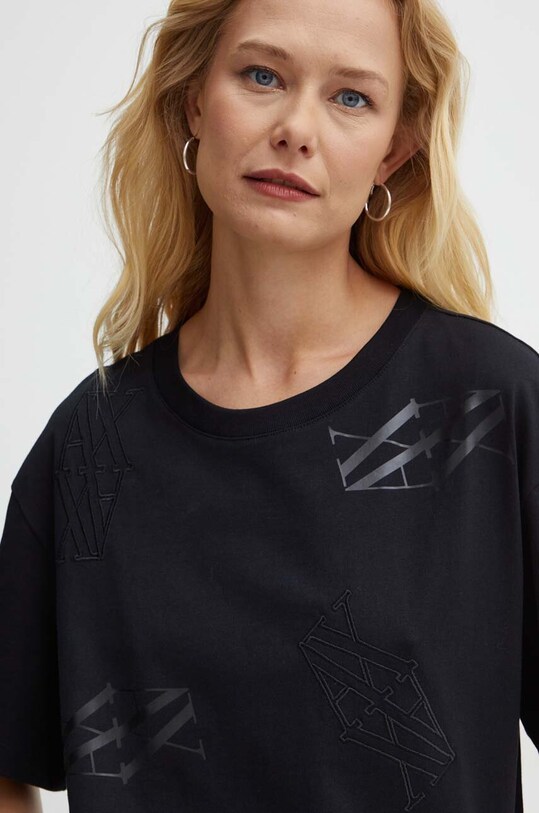 Armani Exchange t-shirt bawełniany czarny 6DYT02.YJNNZ