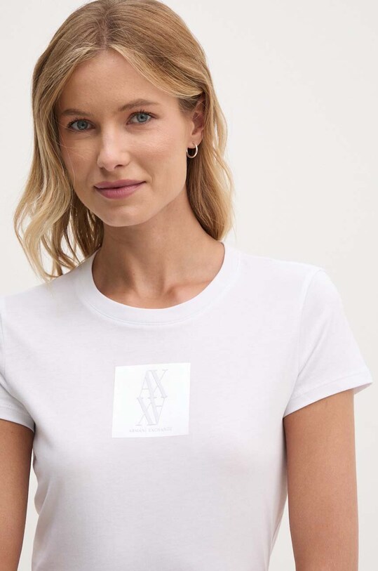 Odzież Armani Exchange t-shirt bawełniany 6DYT03.YJ3RZ biały