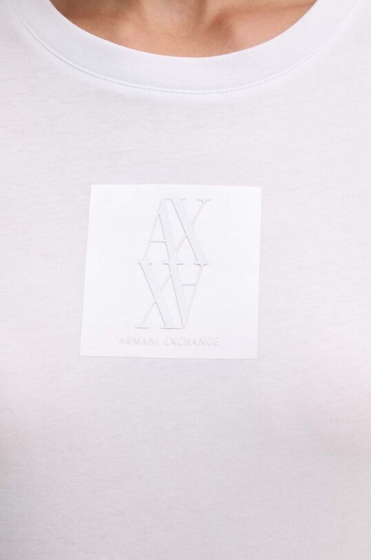 Armani Exchange t-shirt bawełniany biały 6DYT03.YJ3RZ