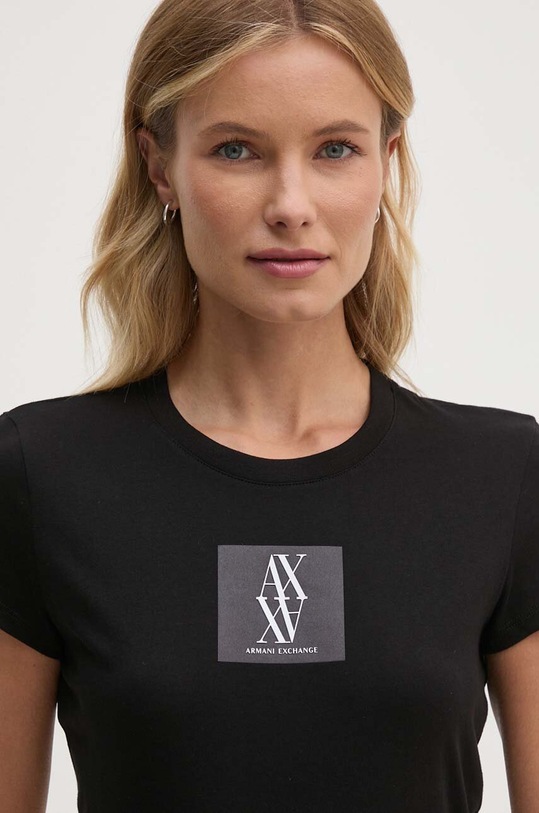 Oblečení Bavlněné tričko Armani Exchange 6DYT03.YJ3RZ černá