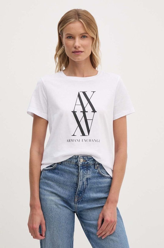 Pamučna majica Armani Exchange Planet friendly bijela 6DYT04.YJG3Z