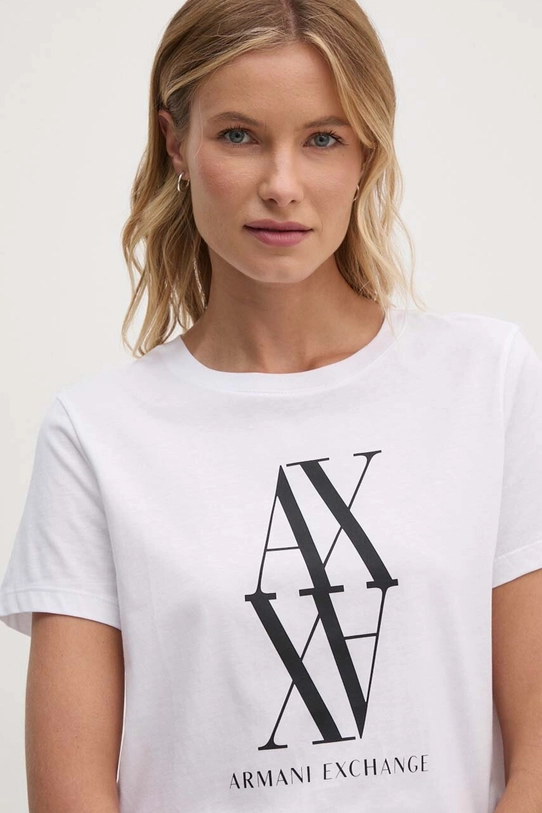 Odzież Armani Exchange t-shirt bawełniany 6DYT04.YJG3Z biały