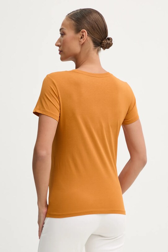 Armani Exchange tricou din bumbac 6DYT04.YJG3Z portocaliu NC24