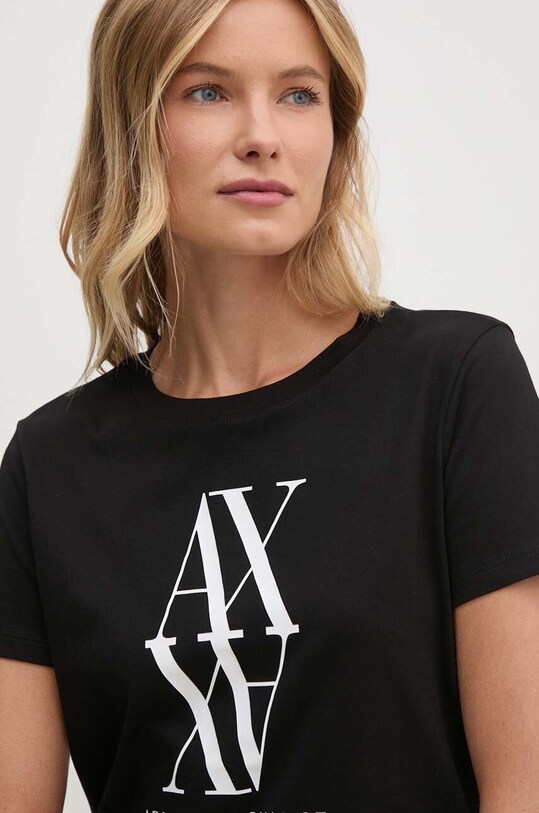 Odzież Armani Exchange t-shirt bawełniany 6DYT04.YJG3Z czarny