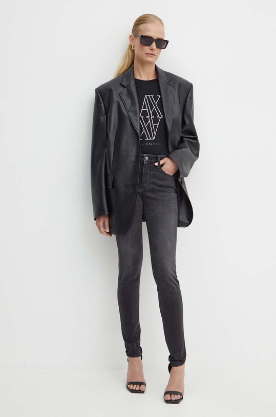 Armani Exchange longsleeve 6DYT05.YJDTZ negru NC24