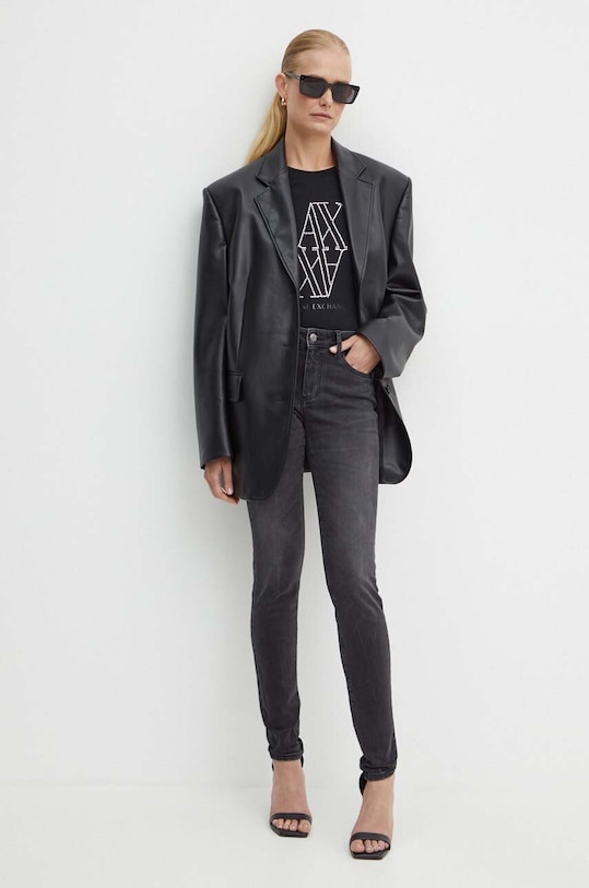 Armani Exchange longsleeve 6DYT05.YJDTZ negru NC24