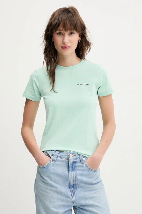 Guess Jeans tricou verde W4YI02.J1314