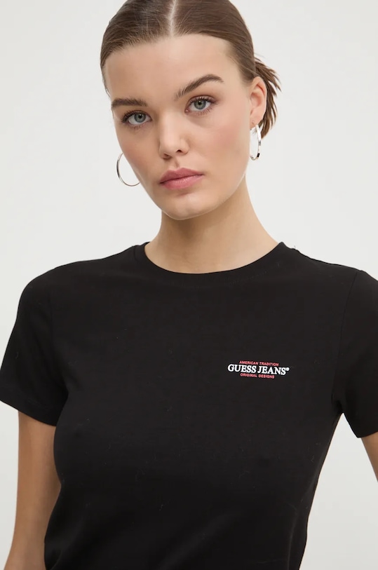 Guess Jeans tricou print negru W4YI02.J1314