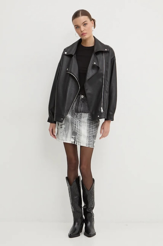 Guess Jeans tricou W4YI02.J1314 negru AW25