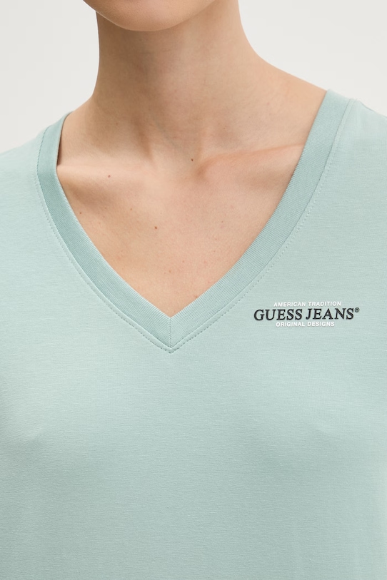 Kratka majica Guess Jeans W4YI23.J1314 zelena